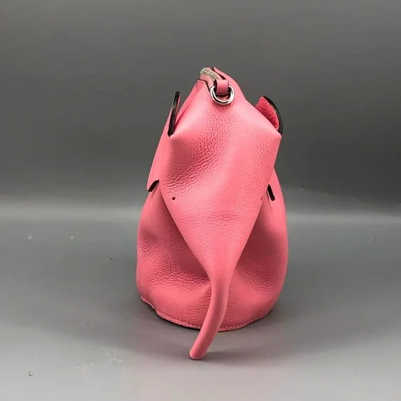 Loewe Elephant Mini Crossbody Bag Pink Leather Sculptural Icon - Picture 3 of 9
